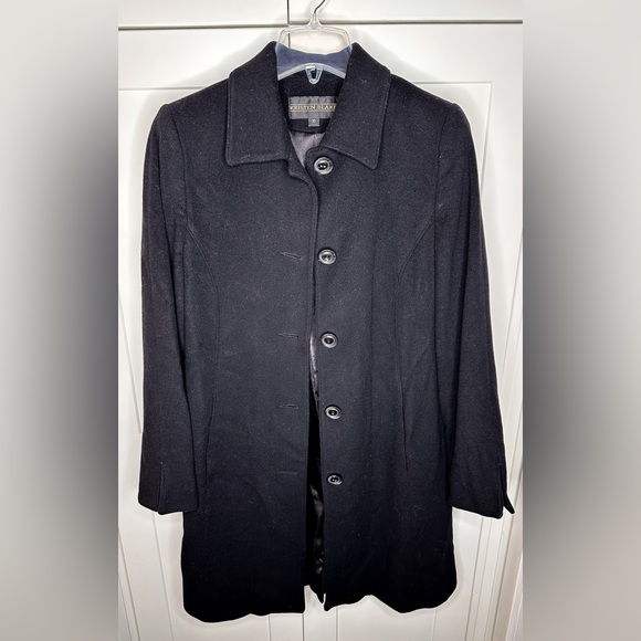 Vintage Kristen Blake Wool Cashmere Blend Coat Black 10 (duster length) - Picture 2 of 3